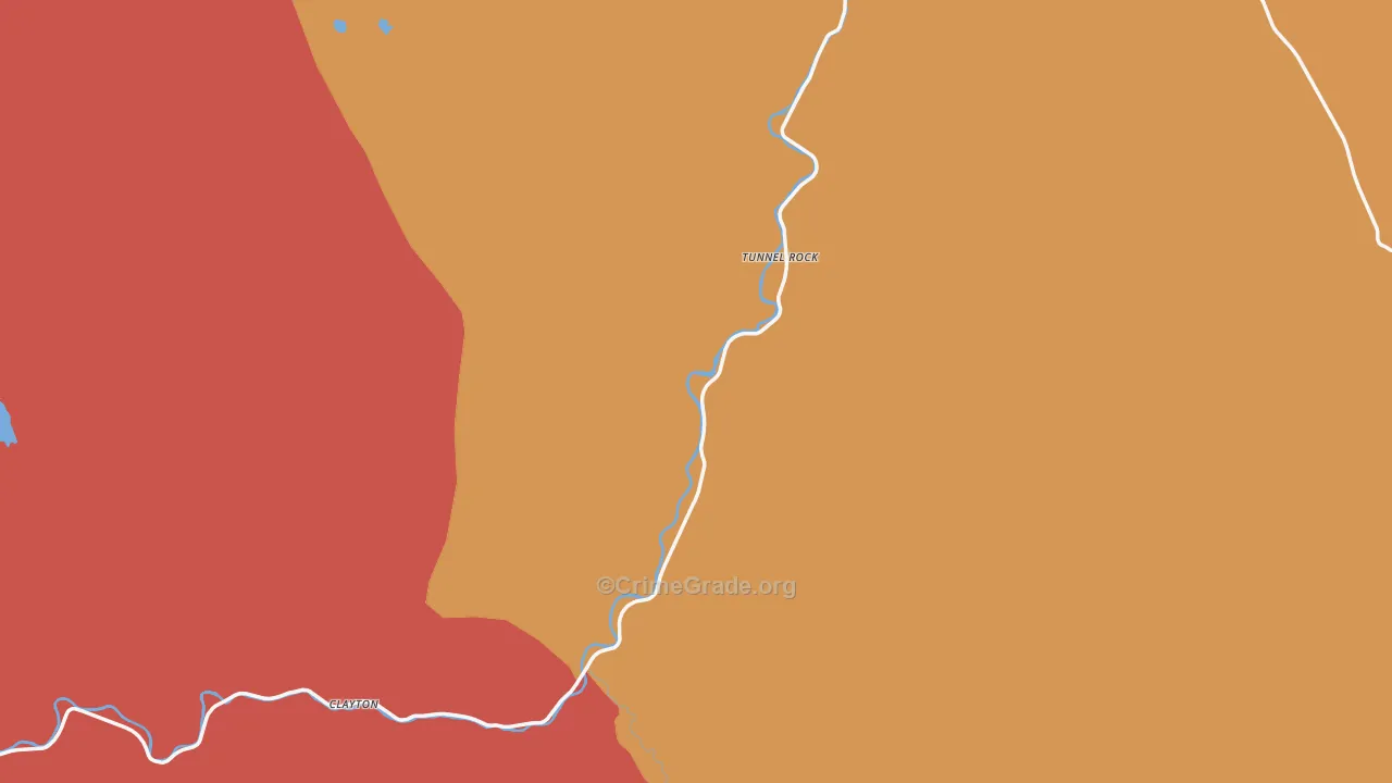 Clayton, ID Map of Theft Rates