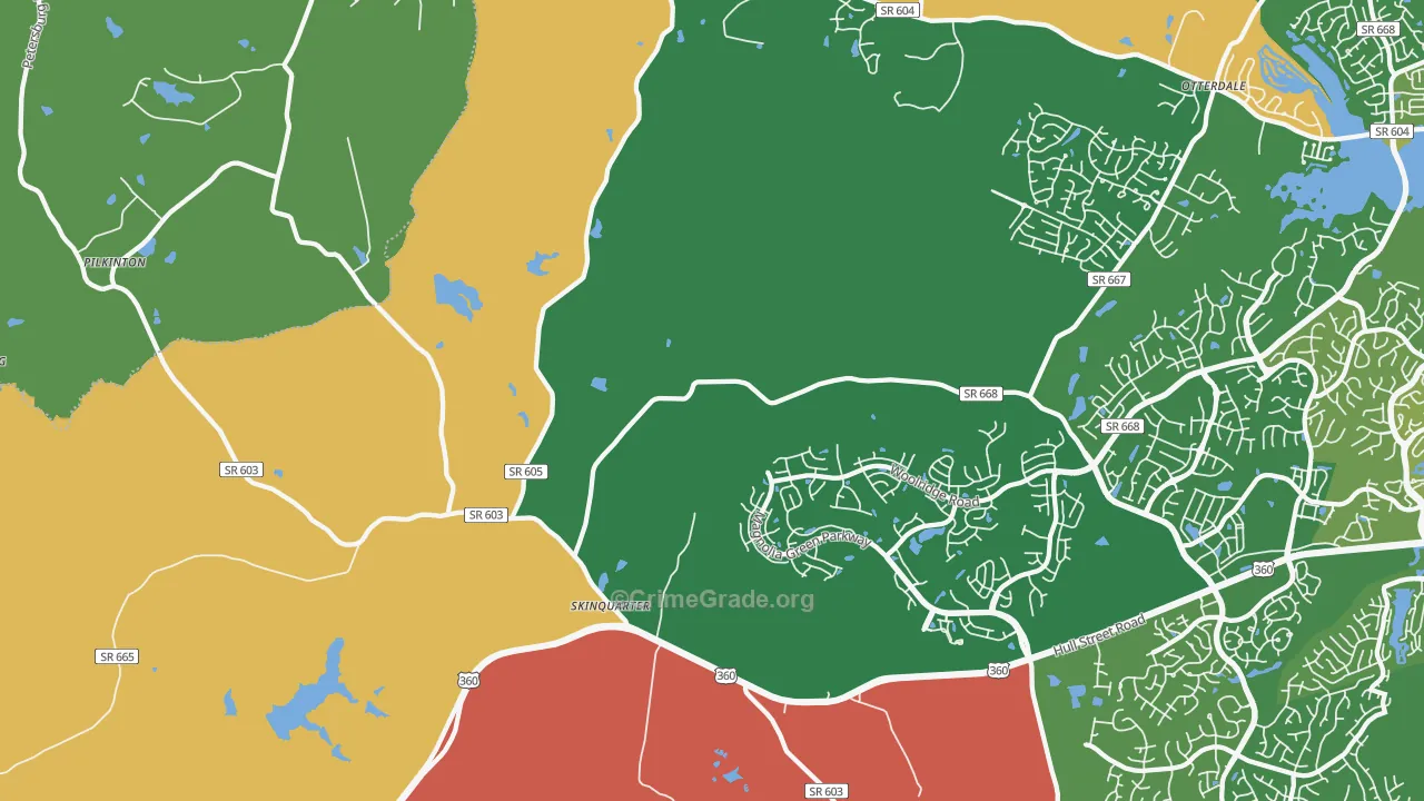 Clayville, VA Map of Theft Rates