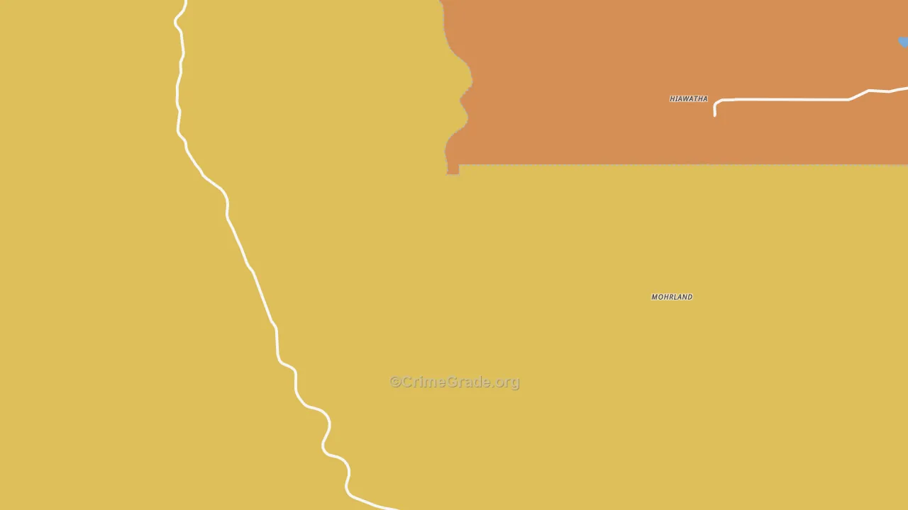 Clear Creek, UT Map of Theft Rates