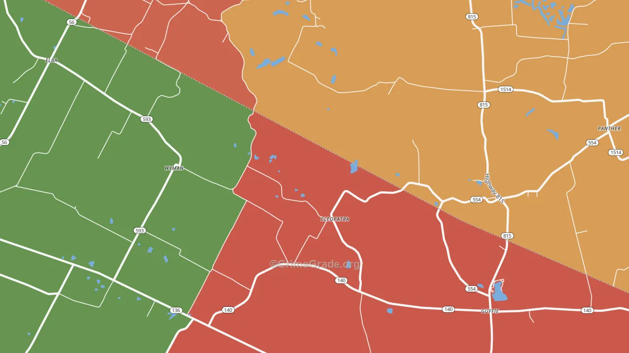 Cleopatra, KY Map of Theft Rates