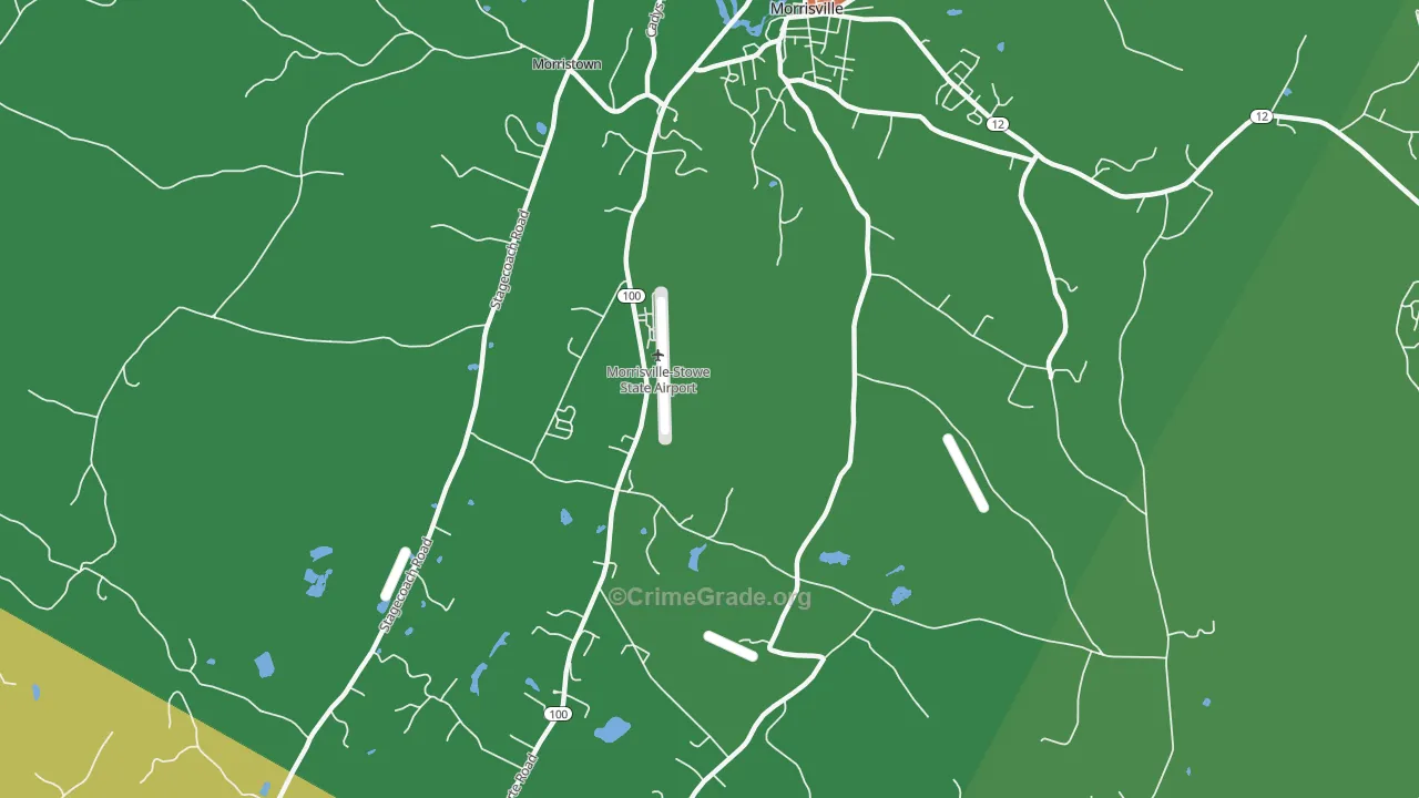 Cleveland Corner, VT Map of Theft Rates