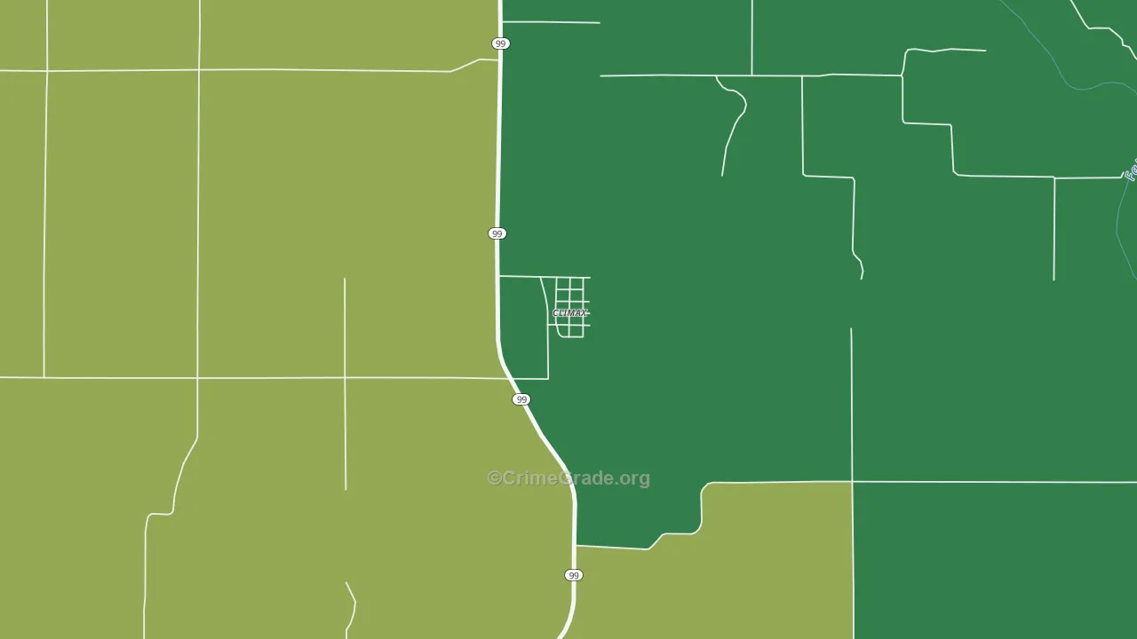 Climax, KS Map of Theft Rates