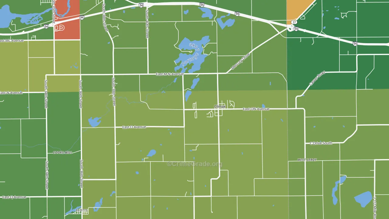 Climax, MI Map of Theft Rates