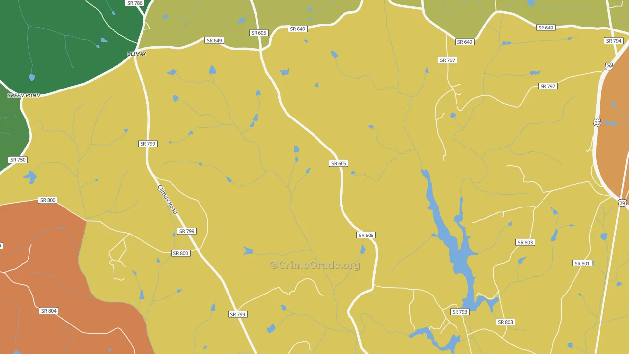 Climax, VA Map of Theft Rates