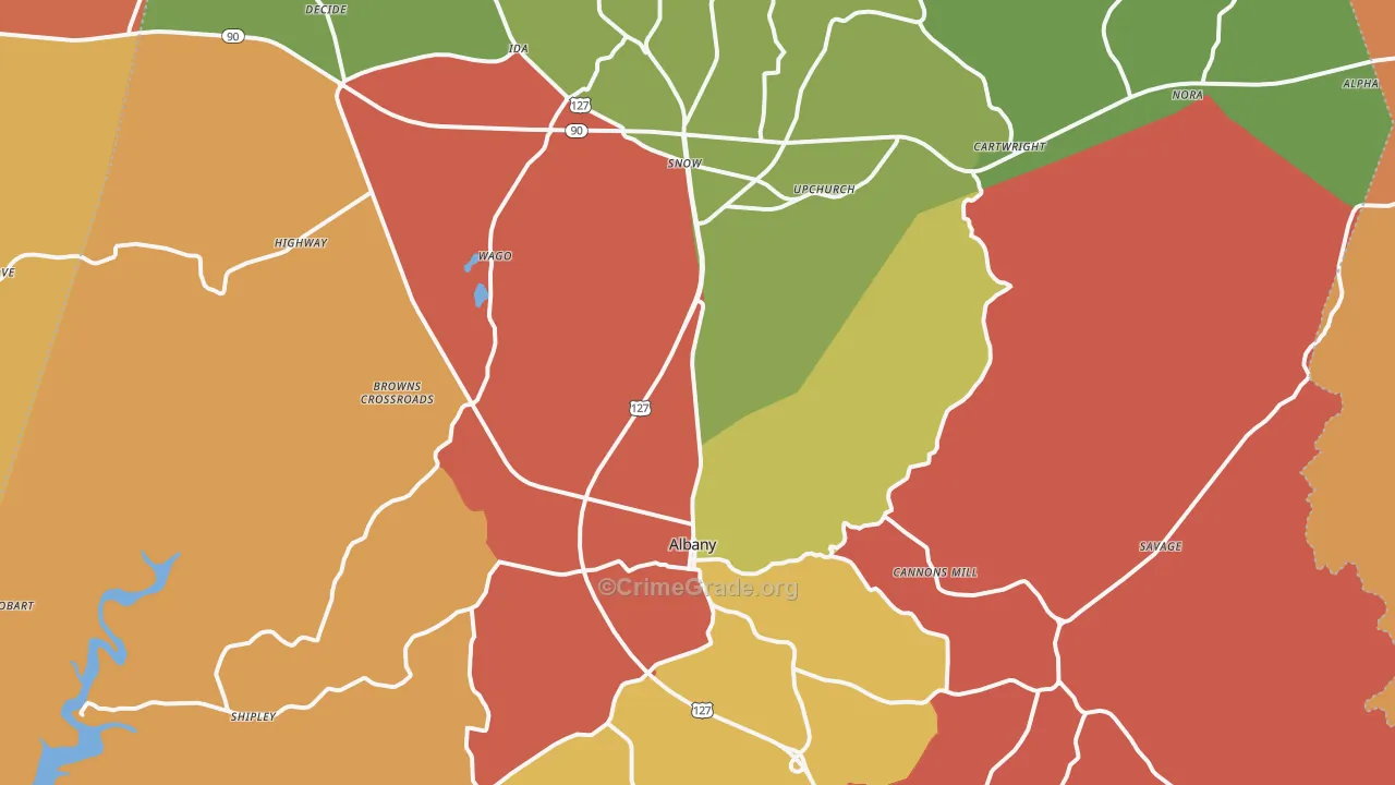 Clinton County, KY Map of Theft Rates