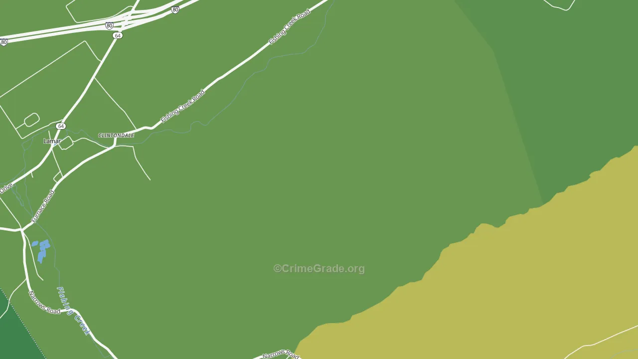 Clintondale, PA Map of Theft Rates