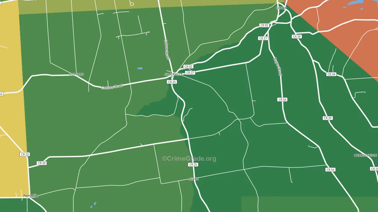 Clockville, NY Map of Theft Rates