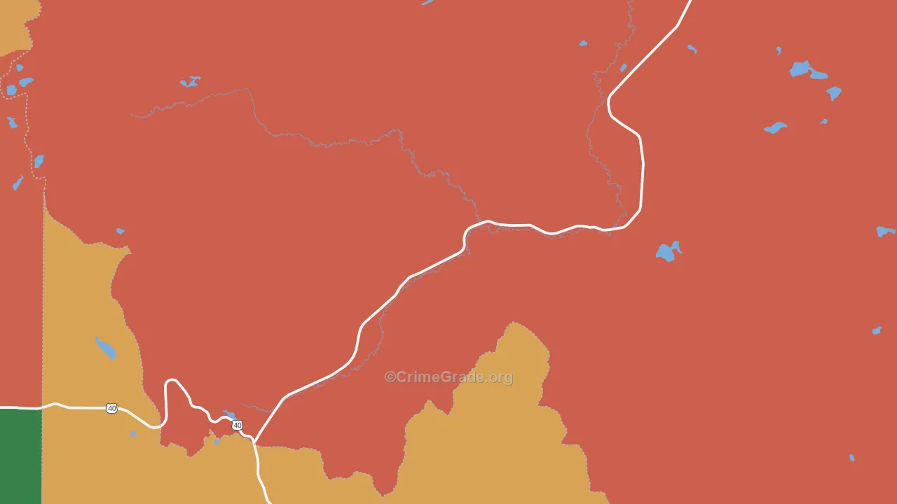 Coalmont, CO Map of Theft Rates