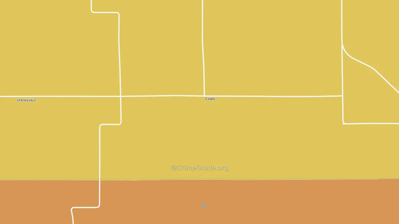 Coats, KS Map of Theft Rates