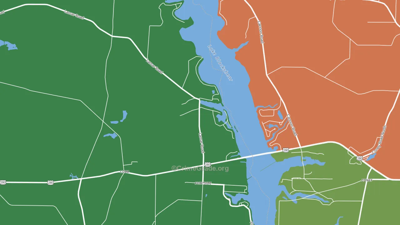 Cobb, GA Map of Theft Rates