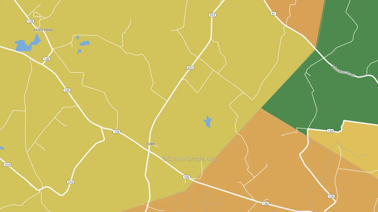 Cobb, KY Map of Theft Rates