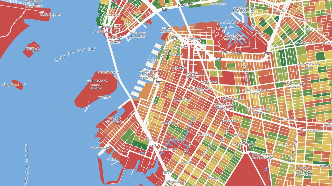 Cobble Hill, Brooklyn, NY Map of Theft Rates