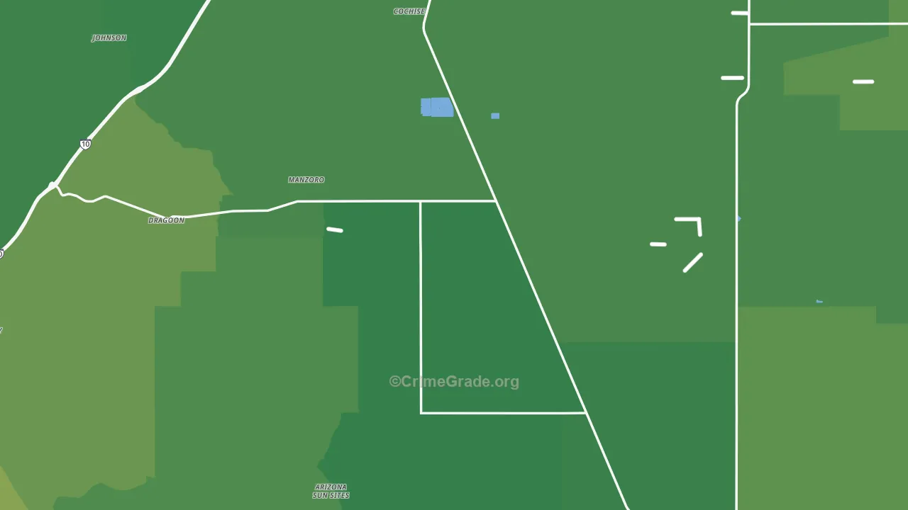 Cochise, AZ Map of Theft Rates