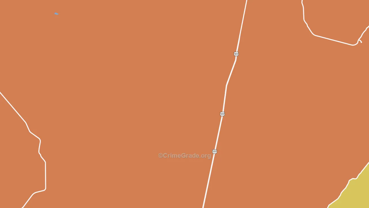 Coconino County, AZ Map of Theft Rates