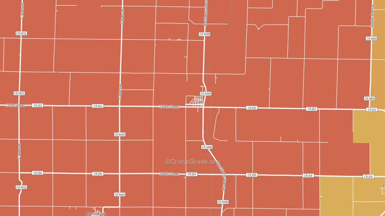 Coin, IA Map of Theft Rates