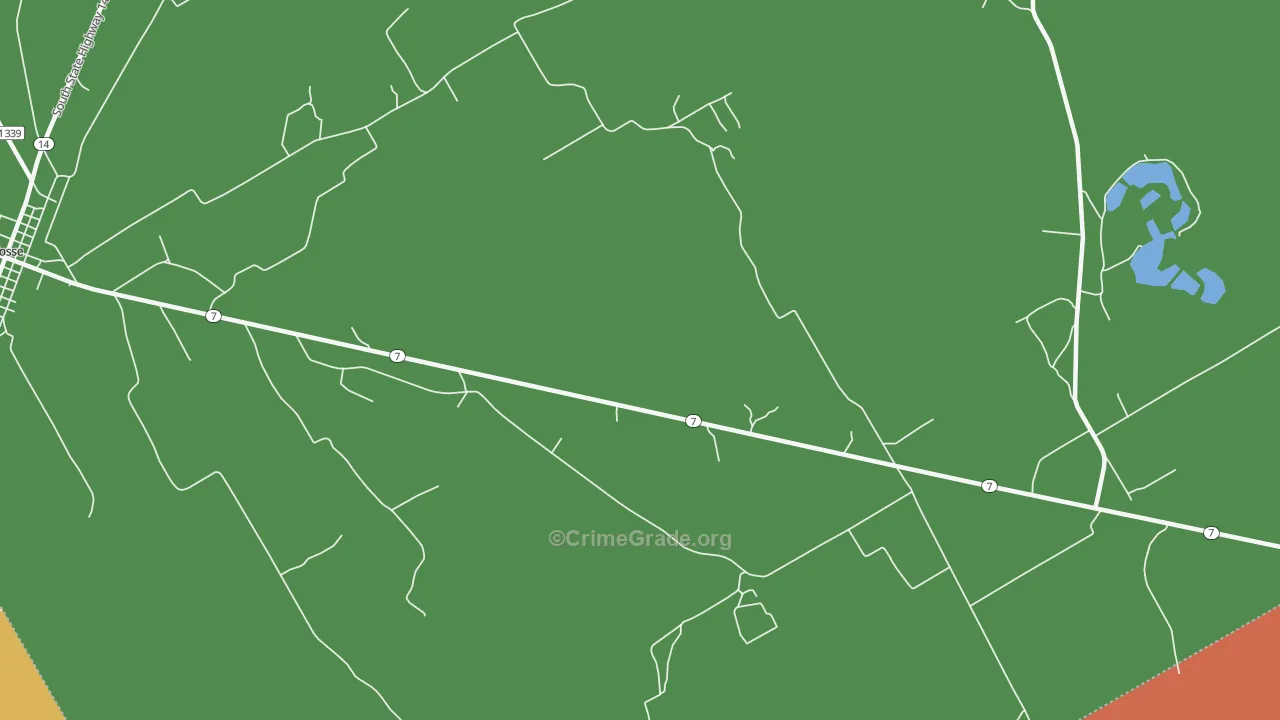 Coit, TX Map of Theft Rates