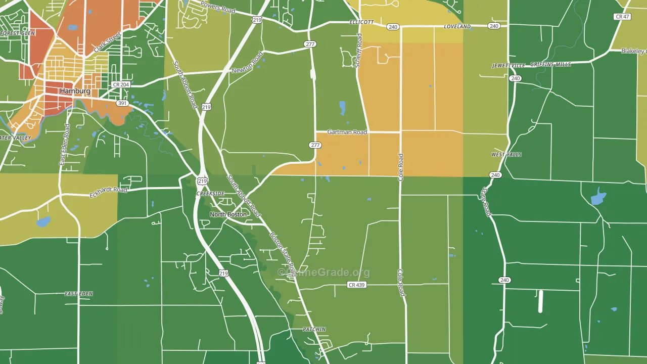 Colden, NY Map of Theft Rates