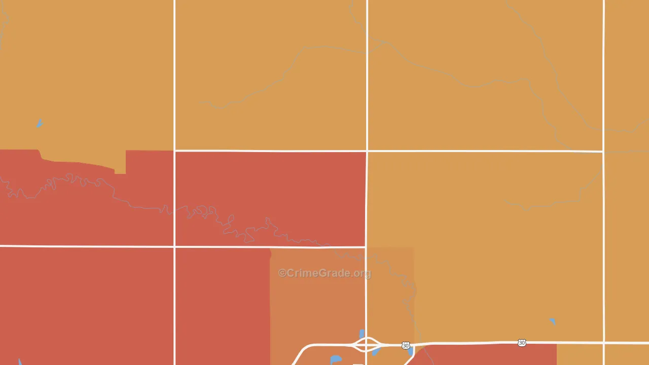 Colfax County, NE Map of Theft Rates