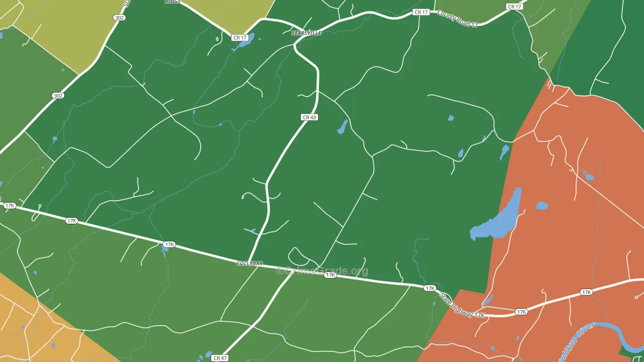 Collabar, NY Map of Theft Rates