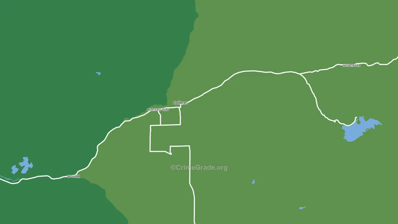 Collbran, CO Map of Theft Rates