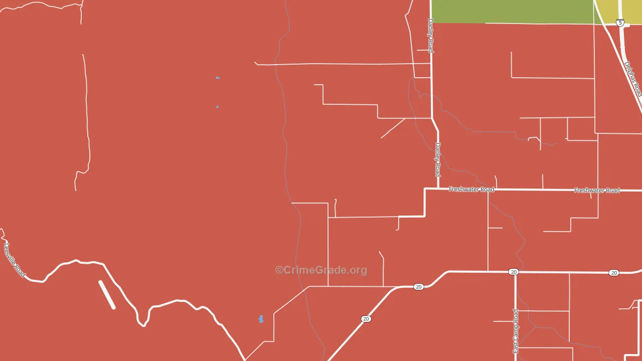College City, CA Map of Theft Rates