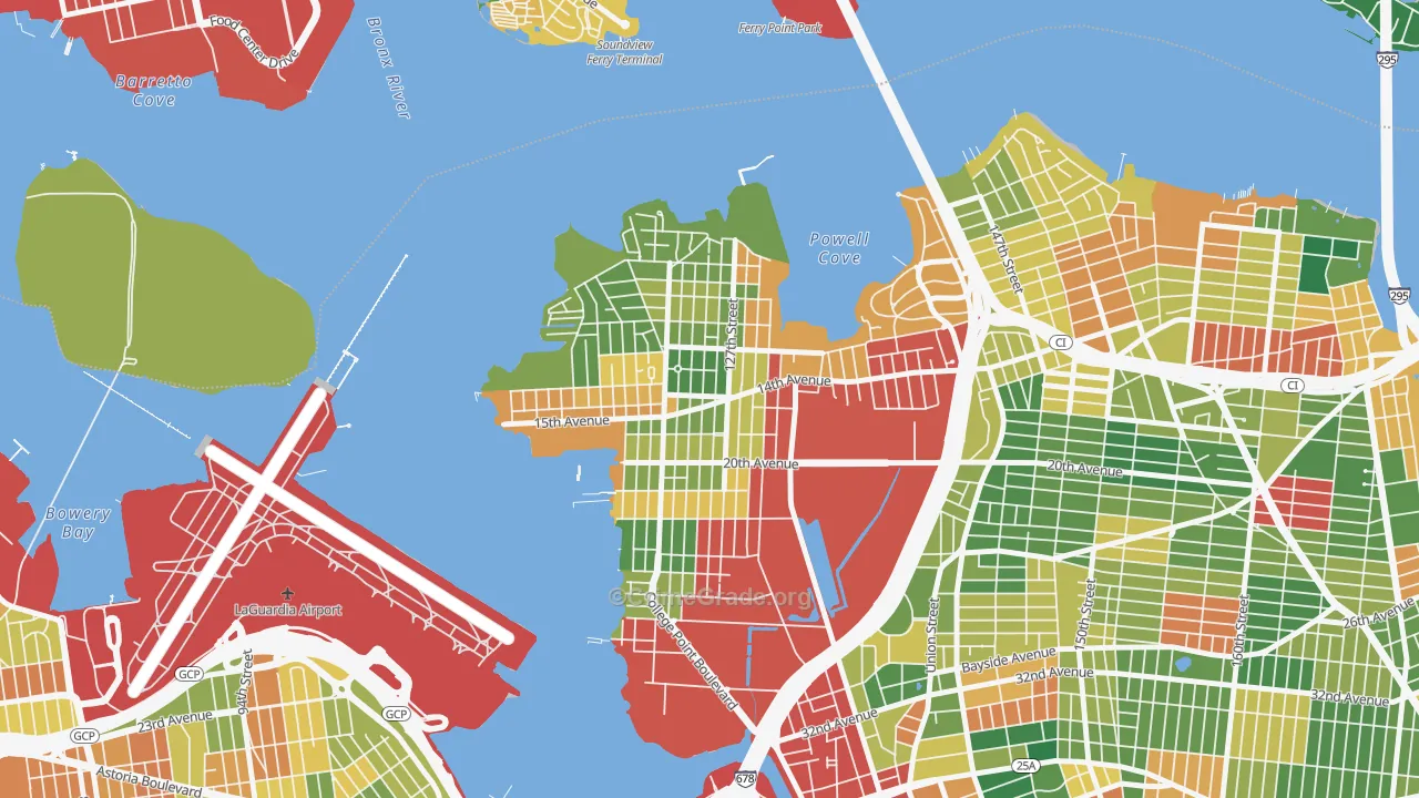 College Point, Queens, NY Map of Theft Rates