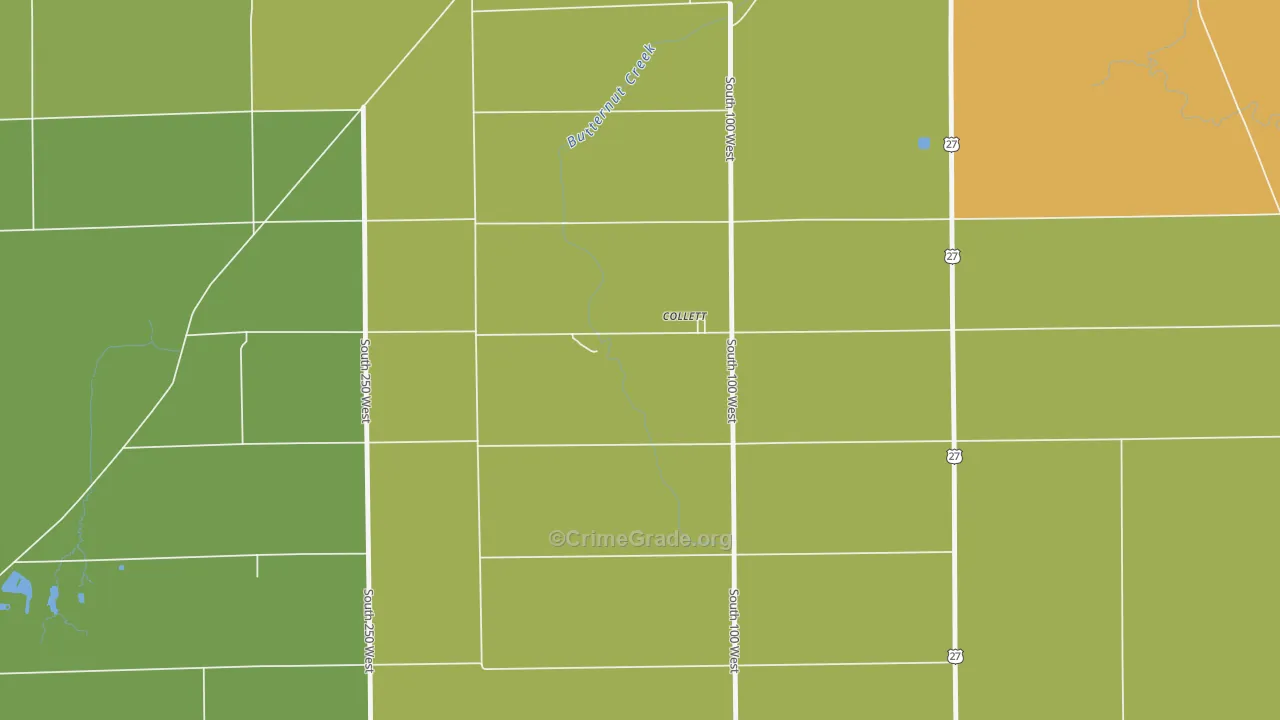 Collett, IN Map of Theft Rates