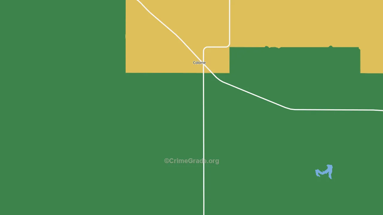 Colome, SD Map of Theft Rates