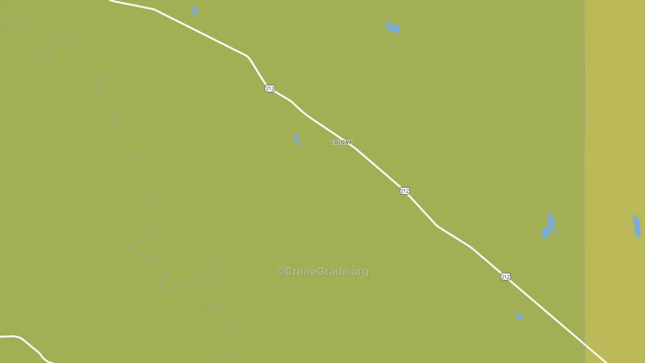 Colony, WY Map of Theft Rates