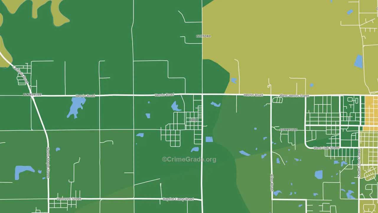 Colp, IL Map of Theft Rates