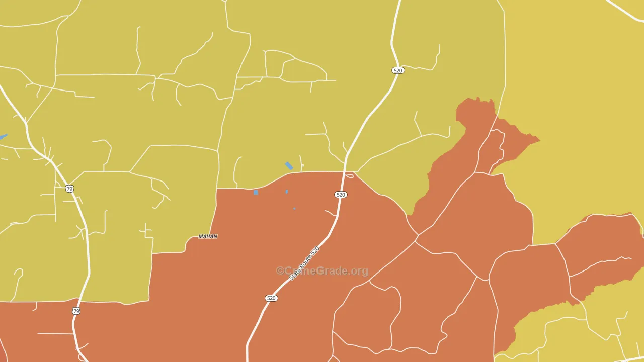 Colquitt, LA Map of Theft Rates