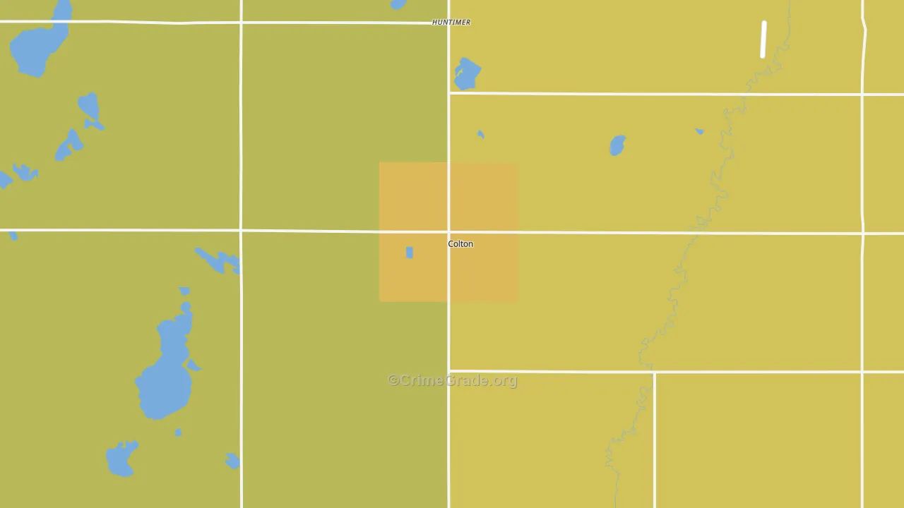 Colton, SD Map of Theft Rates