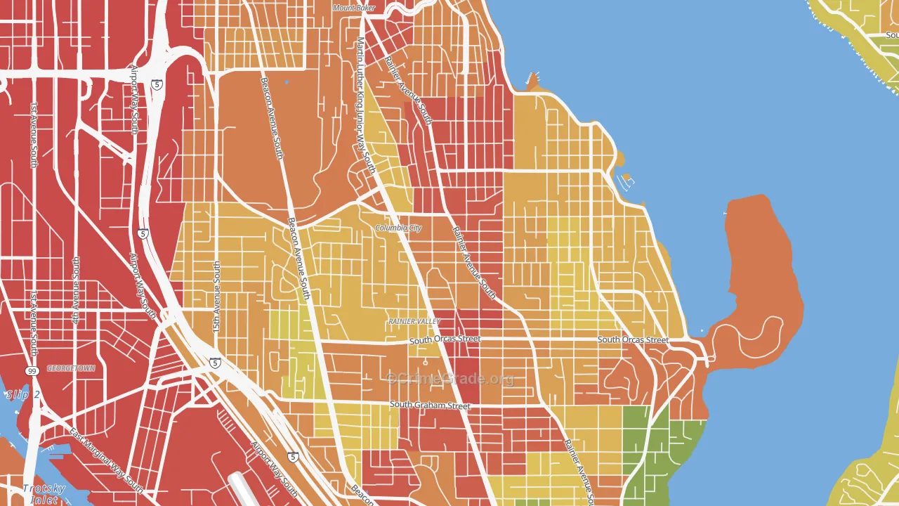 Columbia City, Seattle, WA Map of Theft Rates