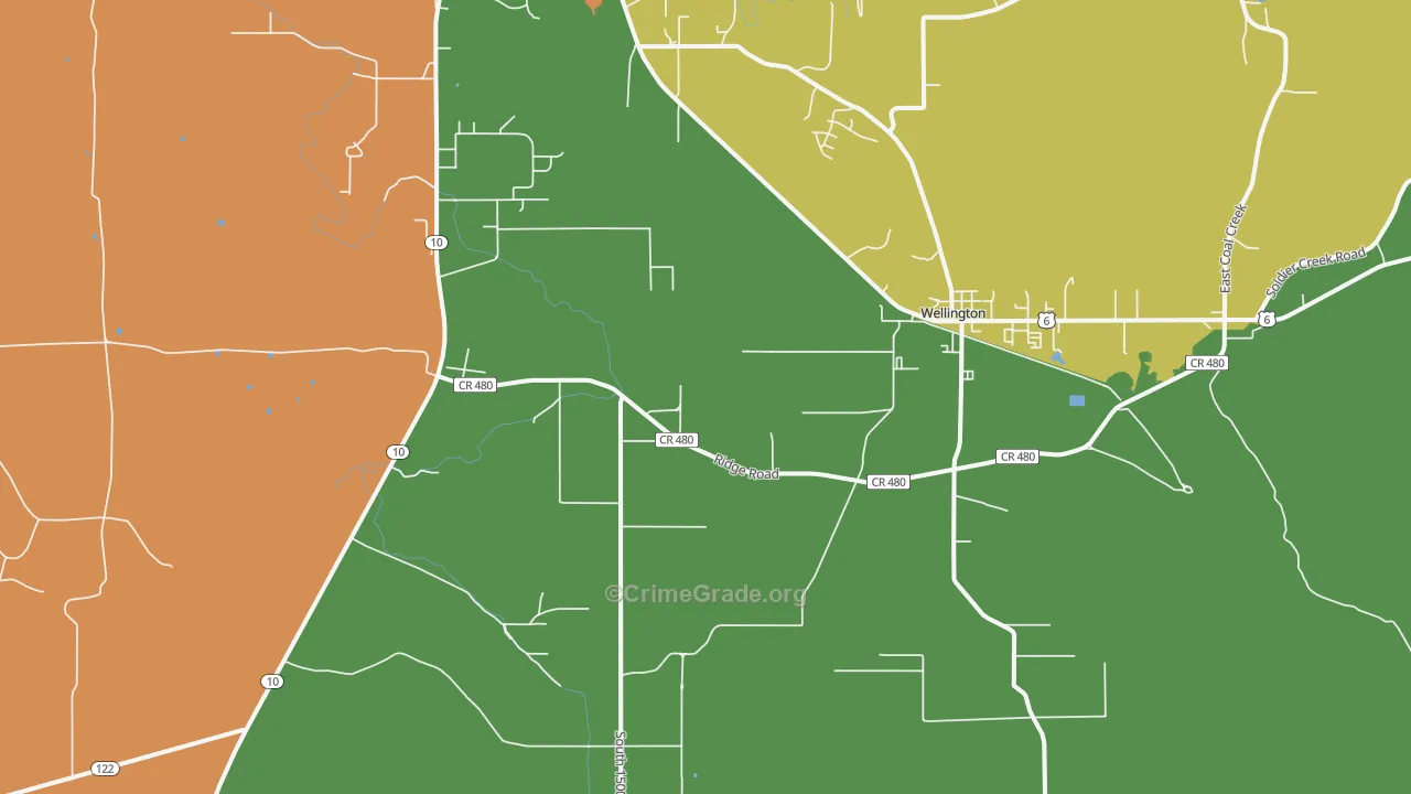 Columbia, UT Map of Theft Rates