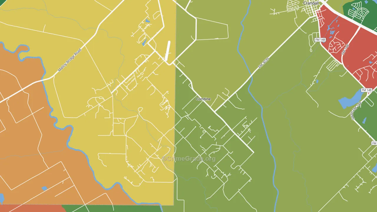 Combine, TX Map of Theft Rates