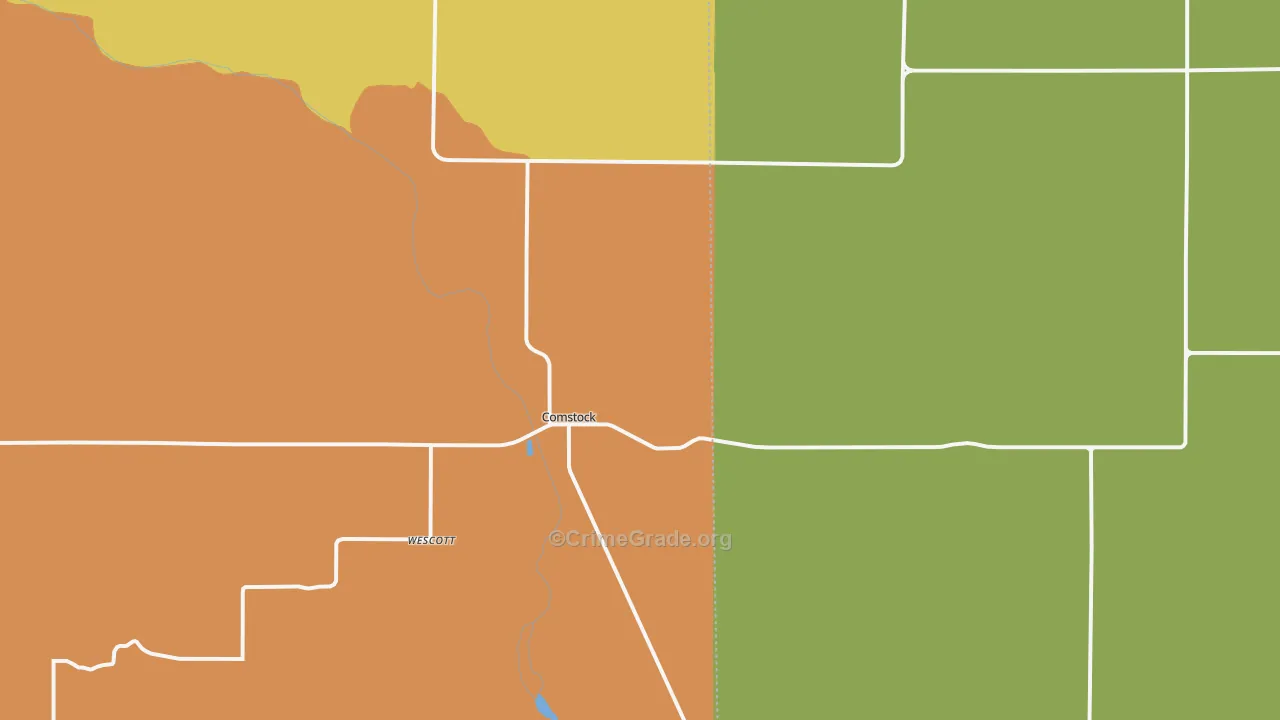 Comstock, NE Map of Theft Rates