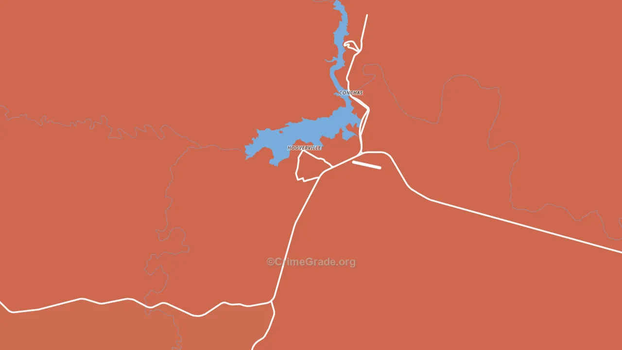 Conchas Dam, NM Map of Theft Rates