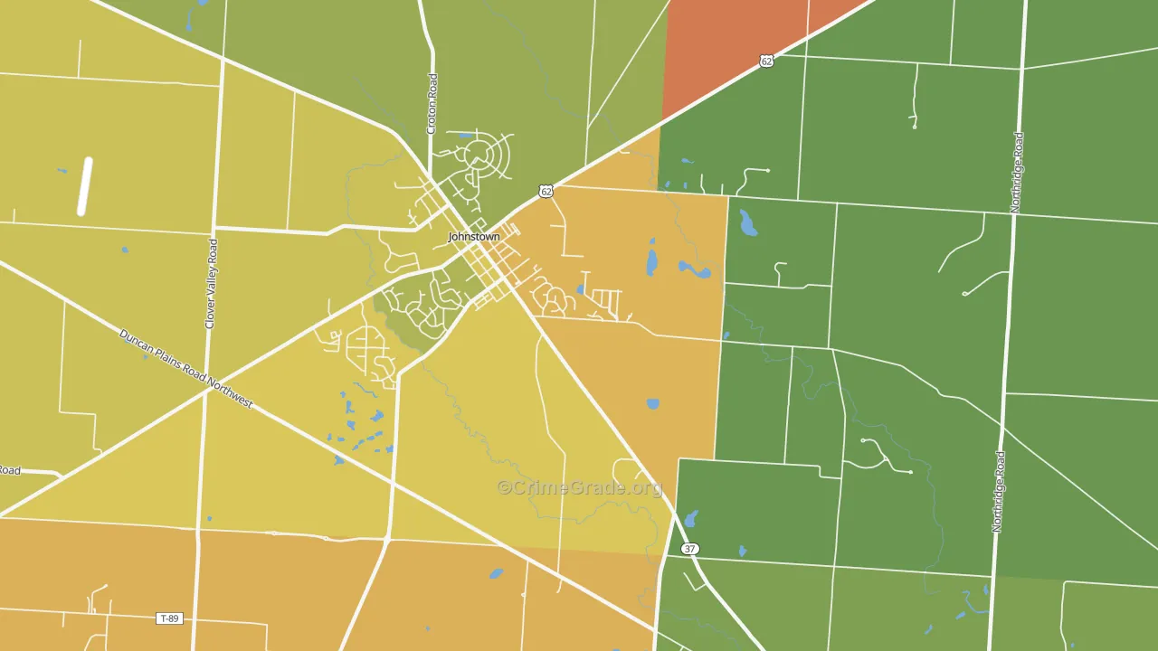 Concord, OH Map of Theft Rates