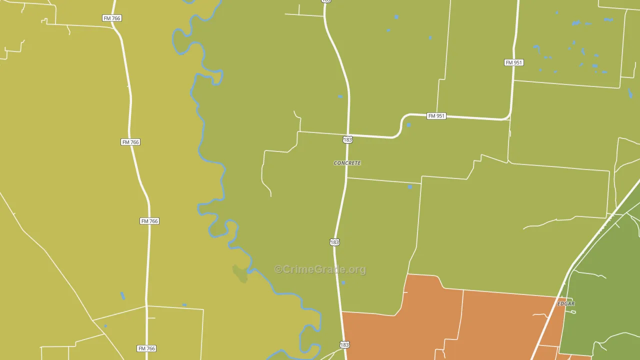 Concrete, TX Map of Theft Rates