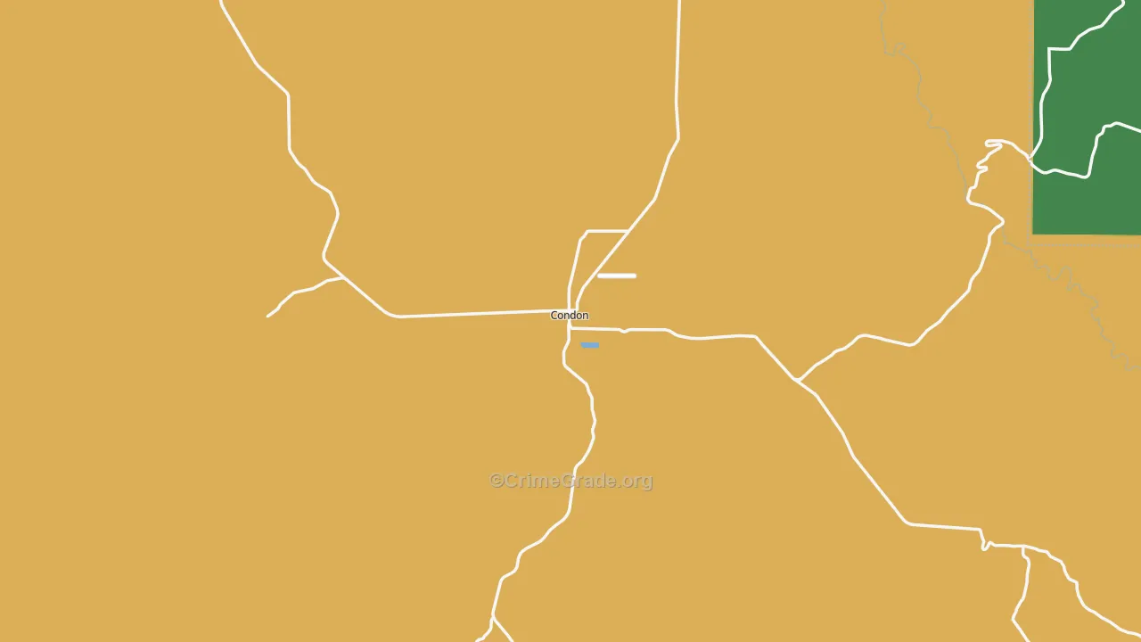 Condon, OR Map of Theft Rates