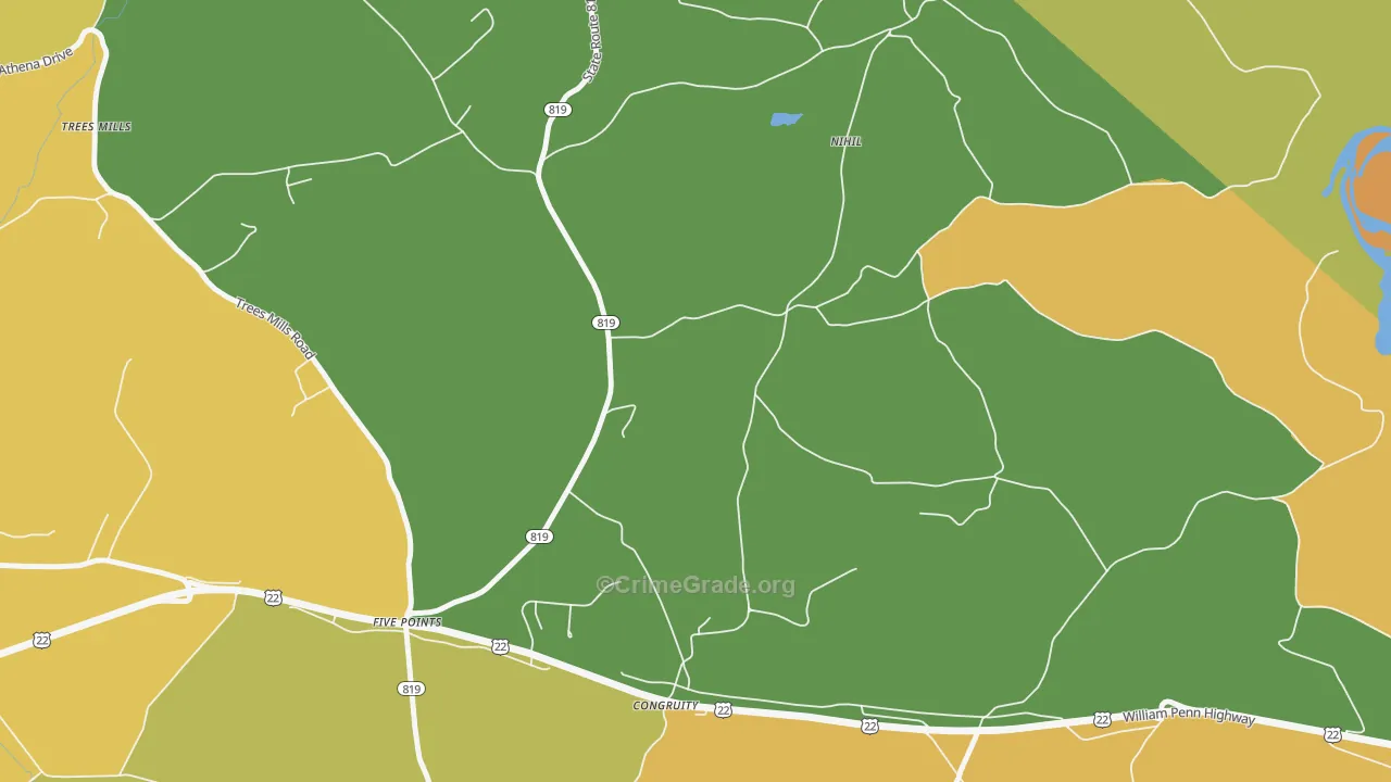 Congruity, PA Map of Theft Rates