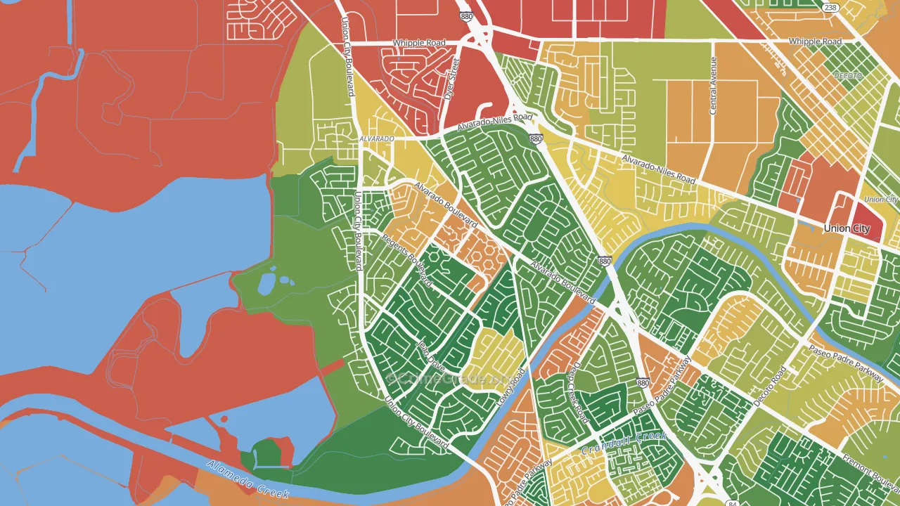Contempo, Union City, CA Map of Theft Rates