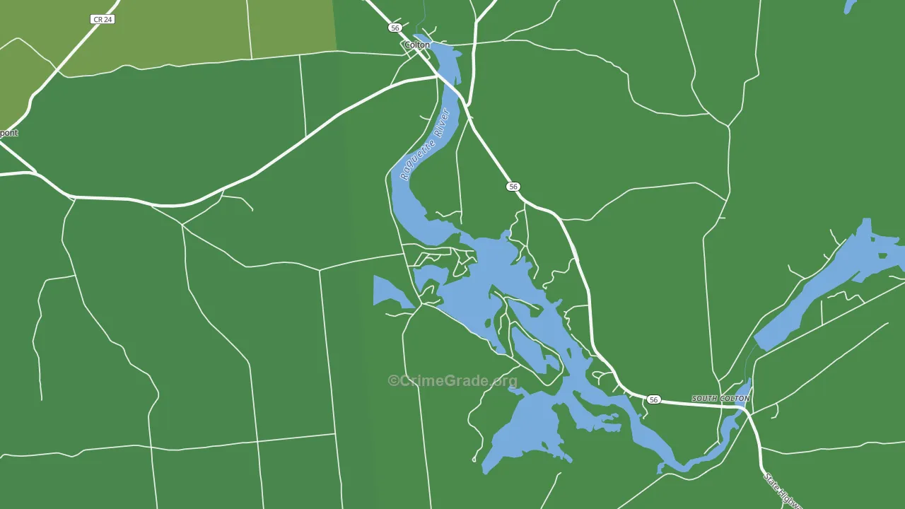 Cook Corners, NY Map of Theft Rates