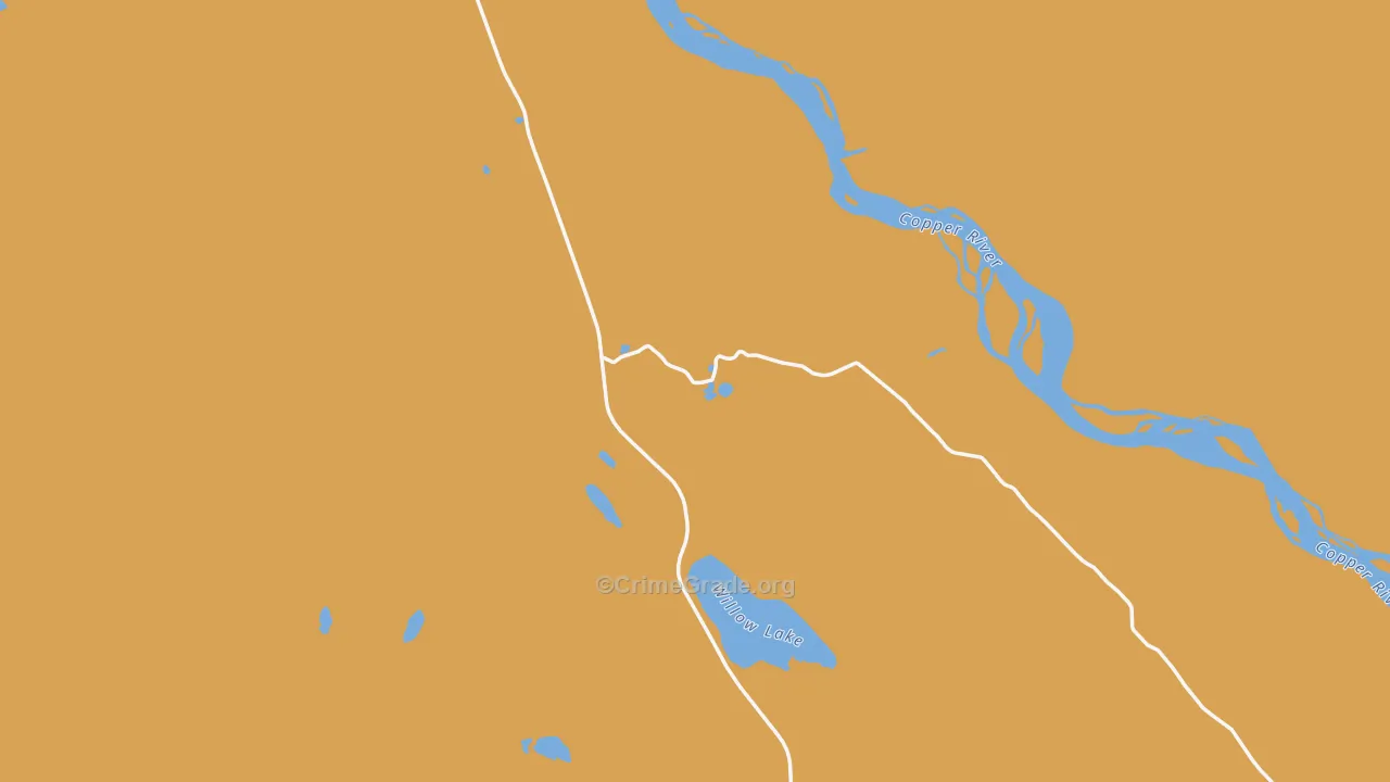 Copper Center, AK Map of Theft Rates