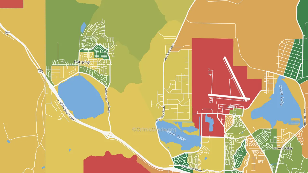 Copperfield, NV Map of Theft Rates