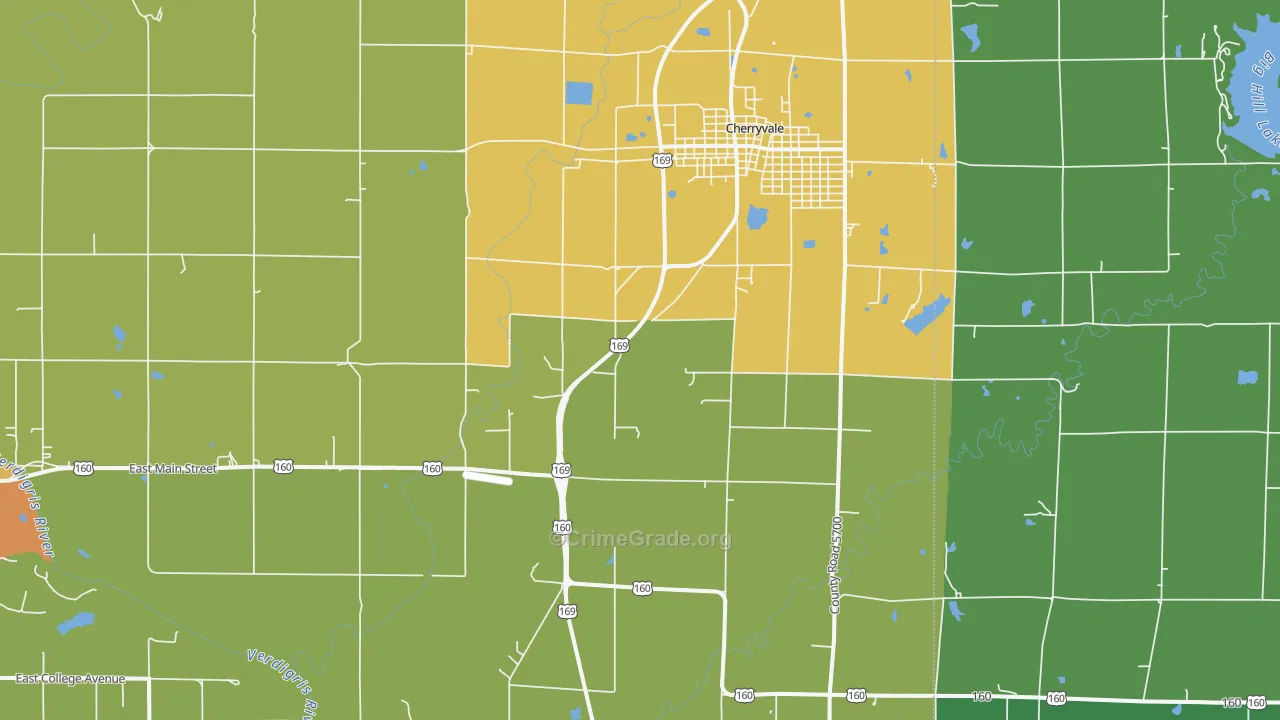 Corbin, KS Map of Theft Rates