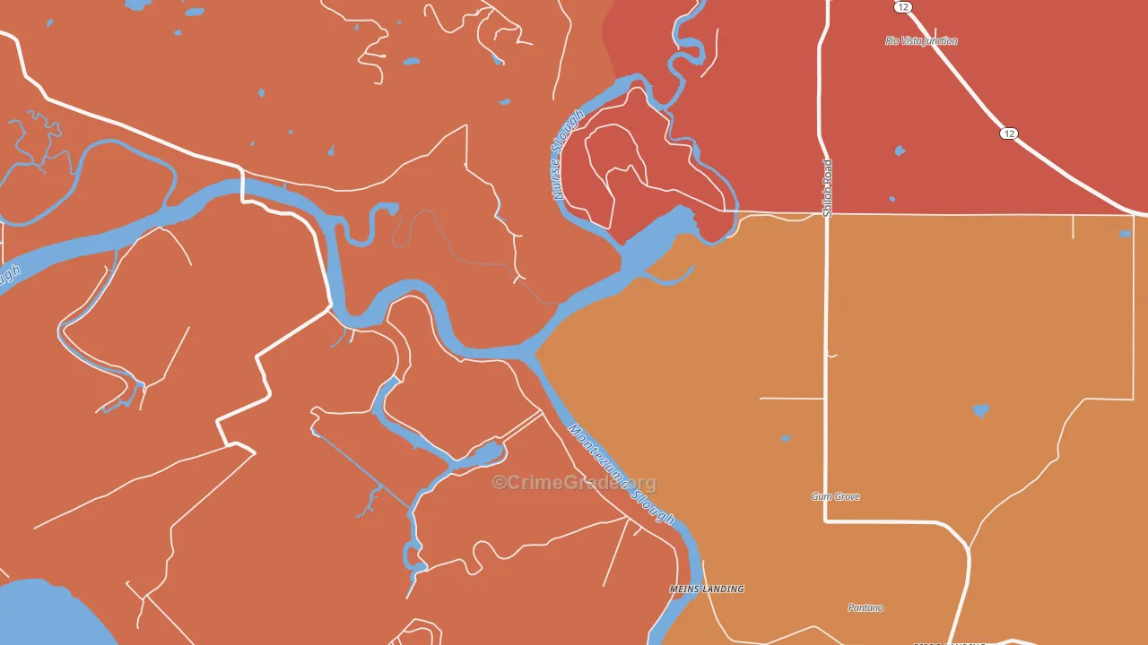 Cordelia, CA Map of Theft Rates