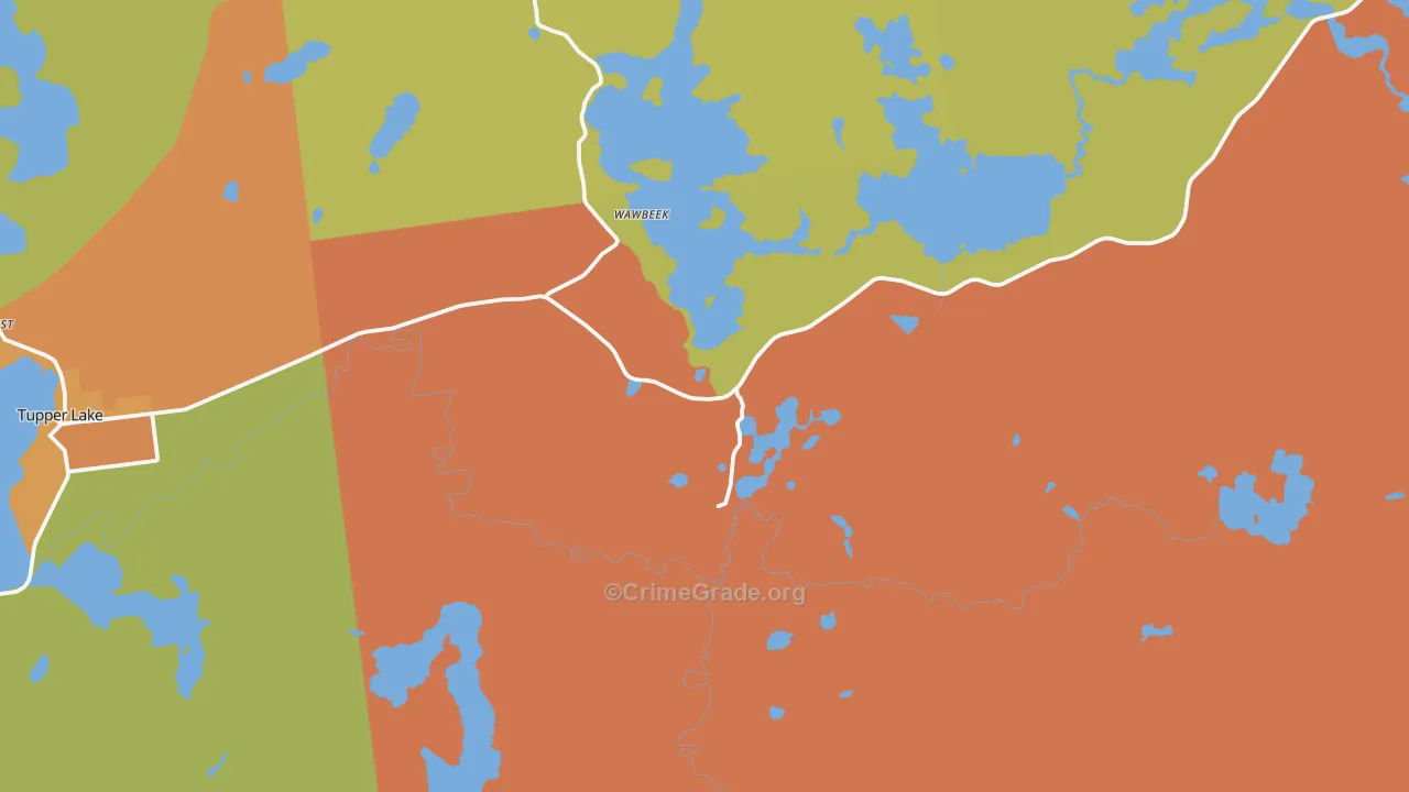 Coreys, NY Map of Theft Rates