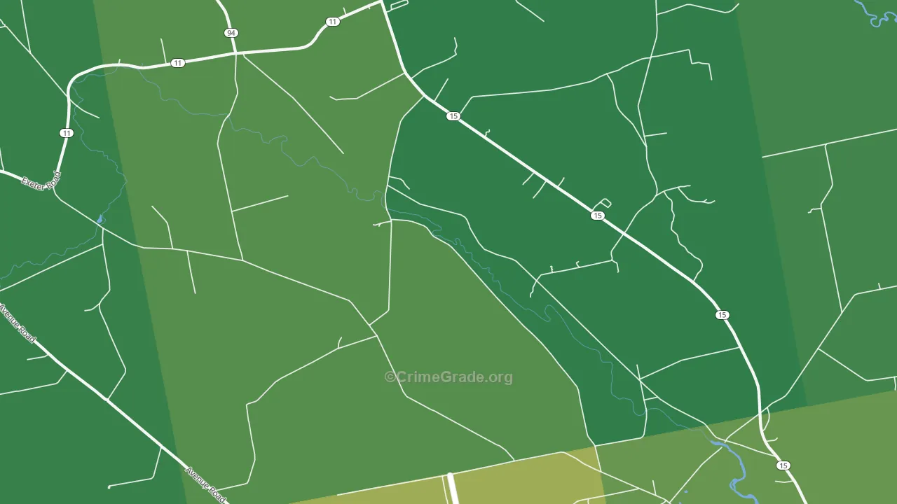 Corinth, ME Map of Theft Rates