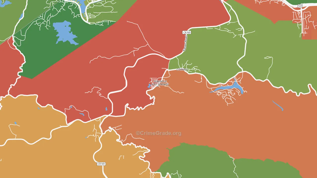 Cornell, CA Map of Theft Rates